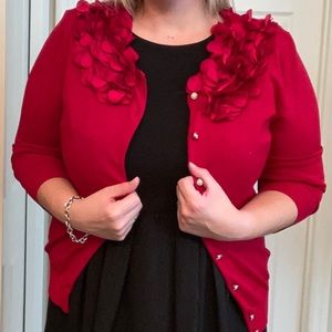 Cable & Gauge Red Cardigan